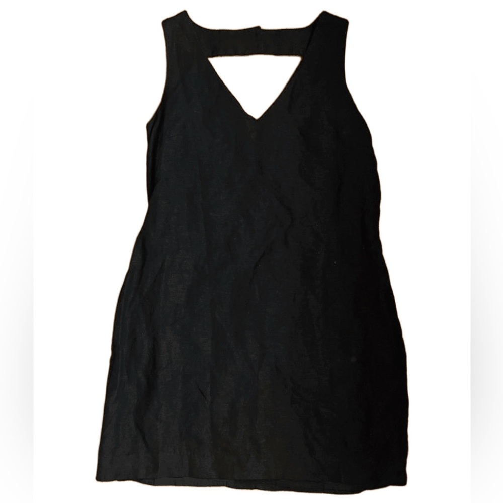 Banana Republic linen-rayon blend fully lined minidress with v-neck